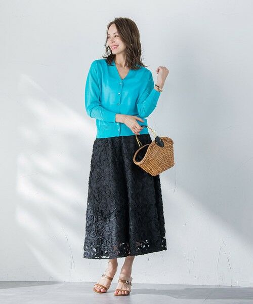 Viaggio Blu / ビアッジョブルー ミニ・ひざ丈スカート | レーステープスカート | 詳細12