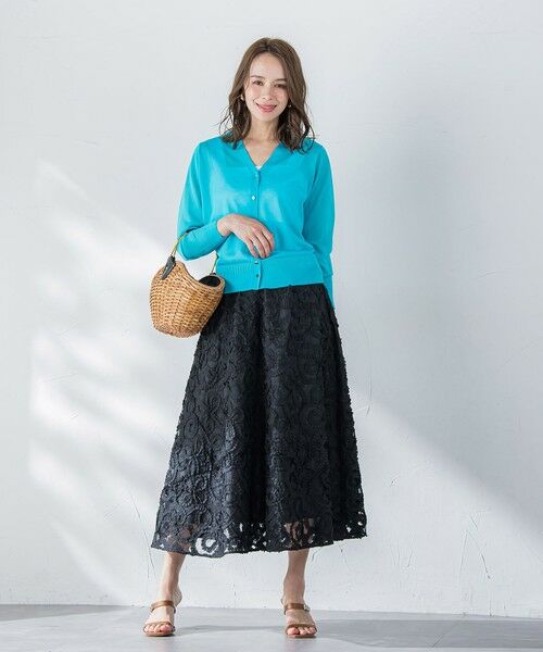 Viaggio Blu / ビアッジョブルー ミニ・ひざ丈スカート | レーステープスカート | 詳細13
