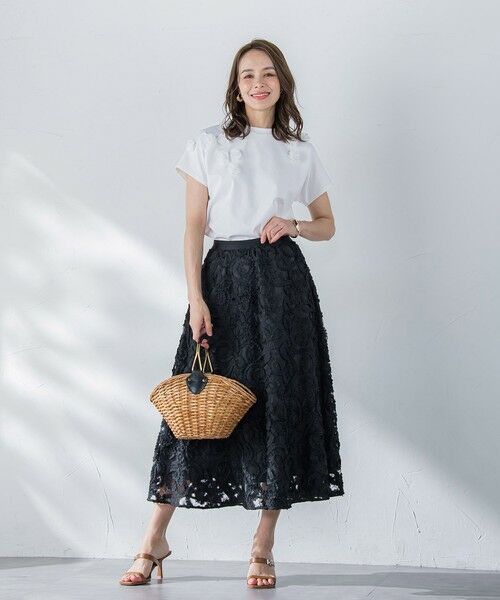 Viaggio Blu / ビアッジョブルー ミニ・ひざ丈スカート | レーステープスカート | 詳細14