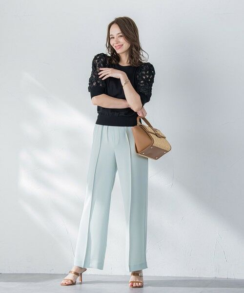 Viaggio Blu / ビアッジョブルー ニット・セーター | レーステープドッキングニット≪手洗い可能≫ | 詳細9