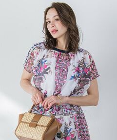 Viaggio Blu / ビアッジョブルー シャツ・ブラウス | イタリアンタイル柄ブラウス≪洗濯機で洗える≫