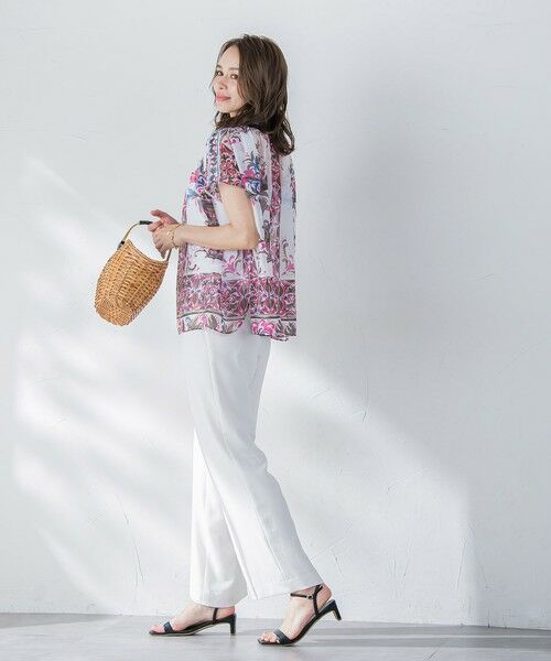 Viaggio Blu / ビアッジョブルー シャツ・ブラウス | イタリアンタイル柄ブラウス≪洗濯機で洗える≫ | 詳細6