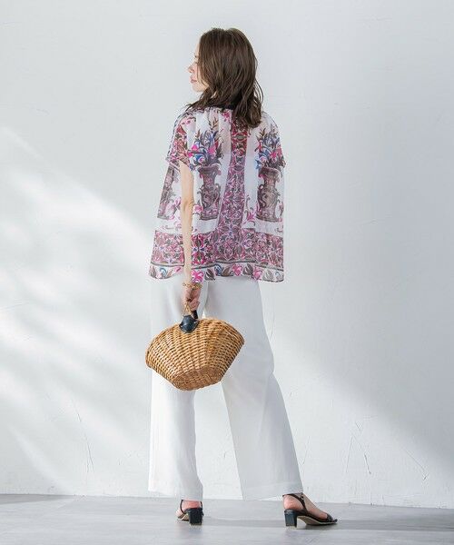 Viaggio Blu / ビアッジョブルー シャツ・ブラウス | イタリアンタイル柄ブラウス≪洗濯機で洗える≫ | 詳細7