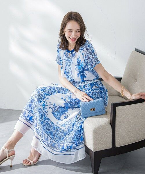 Viaggio Blu / ビアッジョブルー シャツ・ブラウス | イタリアンタイル柄ブラウス≪洗濯機で洗える≫ | 詳細11