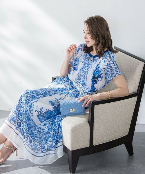 Viaggio Blu / ビアッジョブルー シャツ・ブラウス | イタリアンタイル柄ブラウス≪洗濯機で洗える≫ | 詳細12