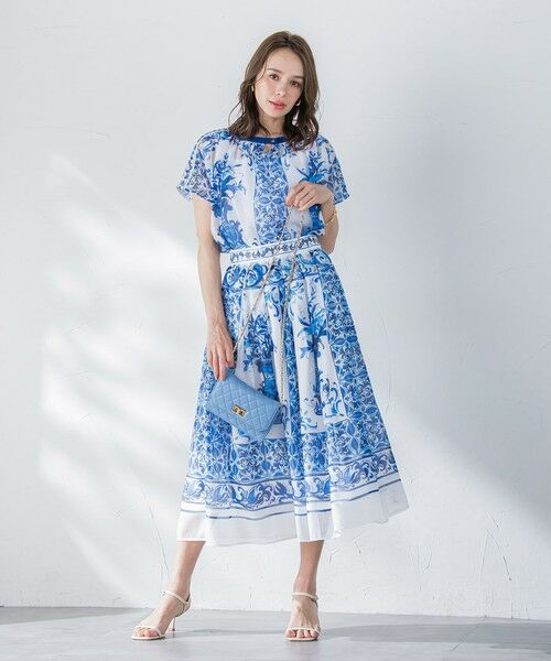 Viaggio Blu / ビアッジョブルー シャツ・ブラウス | イタリアンタイル柄ブラウス≪洗濯機で洗える≫ | 詳細15