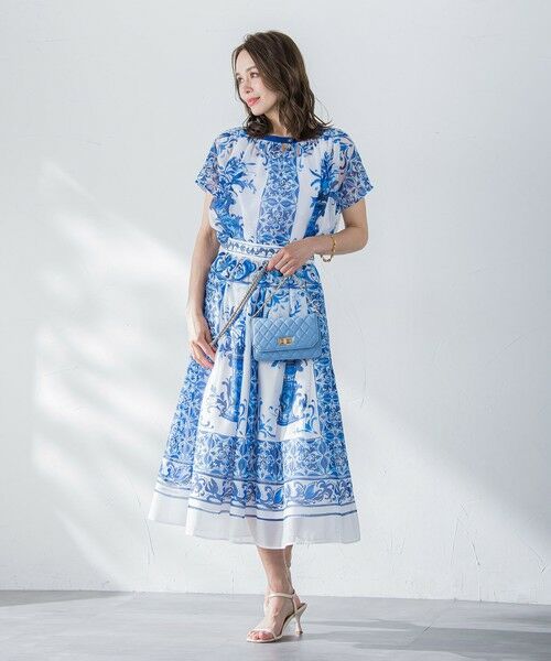 Viaggio Blu / ビアッジョブルー シャツ・ブラウス | イタリアンタイル柄ブラウス≪洗濯機で洗える≫ | 詳細16