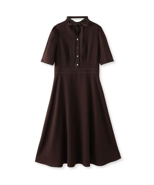 Viaggio Blu / ビアッジョブルー ロング・マキシ丈ワンピース | 配色ステッチワンピース≪洗濯機で洗える≫ | 詳細14