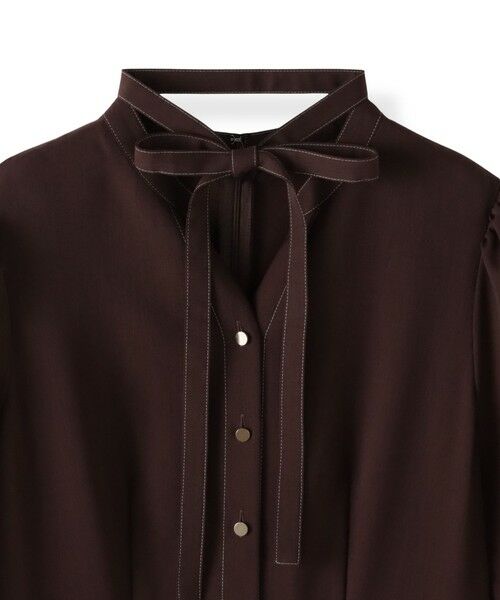 Viaggio Blu / ビアッジョブルー ロング・マキシ丈ワンピース | 配色ステッチワンピース≪洗濯機で洗える≫ | 詳細15