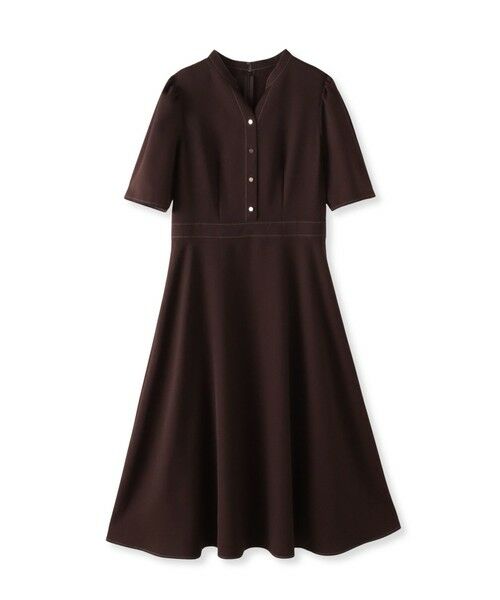 Viaggio Blu / ビアッジョブルー ロング・マキシ丈ワンピース | 配色ステッチワンピース≪洗濯機で洗える≫ | 詳細16