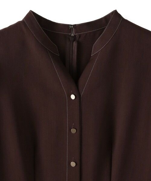 Viaggio Blu / ビアッジョブルー ロング・マキシ丈ワンピース | 配色ステッチワンピース≪洗濯機で洗える≫ | 詳細17