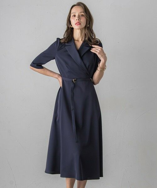 Viaggio Blu / ビアッジョブルー ロング・マキシ丈ワンピース | トリアセテートストレッチツイルワンピース | 詳細2