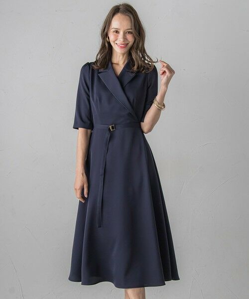 Viaggio Blu / ビアッジョブルー ロング・マキシ丈ワンピース | トリアセテートストレッチツイルワンピース | 詳細3