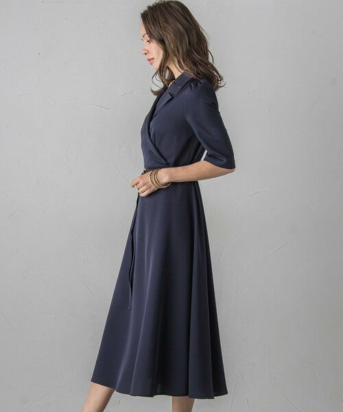 Viaggio Blu / ビアッジョブルー ロング・マキシ丈ワンピース | トリアセテートストレッチツイルワンピース | 詳細4