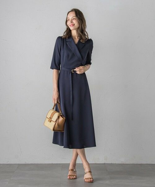 Viaggio Blu / ビアッジョブルー ロング・マキシ丈ワンピース | トリアセテートストレッチツイルワンピース | 詳細6