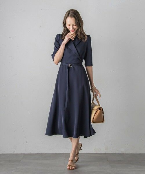 Viaggio Blu / ビアッジョブルー ロング・マキシ丈ワンピース | トリアセテートストレッチツイルワンピース | 詳細7