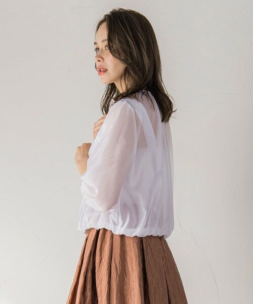 Viaggio Blu / ビアッジョブルー テーラードジャケット | シアーオーガンジージャケット≪手洗い可能≫ | 詳細1