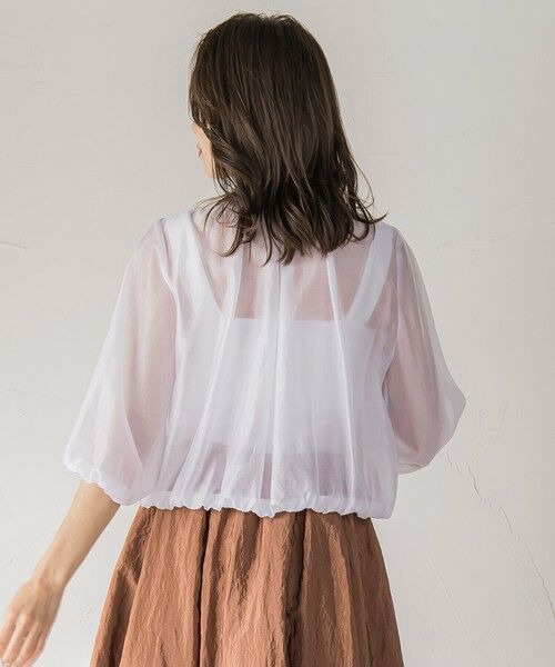 Viaggio Blu / ビアッジョブルー テーラードジャケット | シアーオーガンジージャケット≪手洗い可能≫ | 詳細2