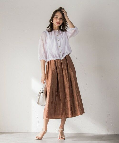 Viaggio Blu / ビアッジョブルー テーラードジャケット | シアーオーガンジージャケット≪手洗い可能≫ | 詳細8