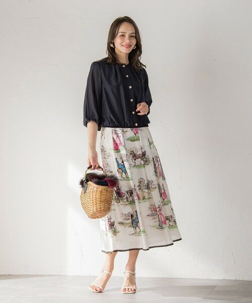 Viaggio Blu / ビアッジョブルー テーラードジャケット | シアーオーガンジージャケット≪手洗い可能≫ | 詳細14