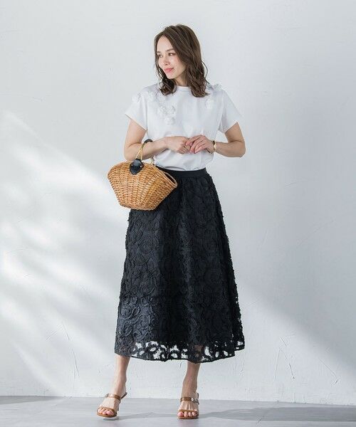 Viaggio Blu / ビアッジョブルー カットソー | フラワーモチーフカットソー≪手洗い可能≫ | 詳細7