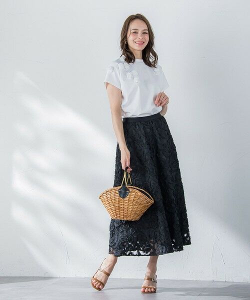 Viaggio Blu / ビアッジョブルー カットソー | フラワーモチーフカットソー≪手洗い可能≫ | 詳細8