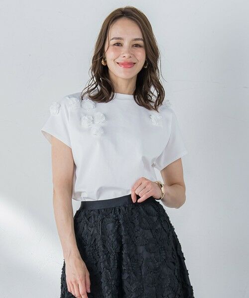 Viaggio Blu / ビアッジョブルー カットソー | フラワーモチーフカットソー≪手洗い可能≫ | 詳細2