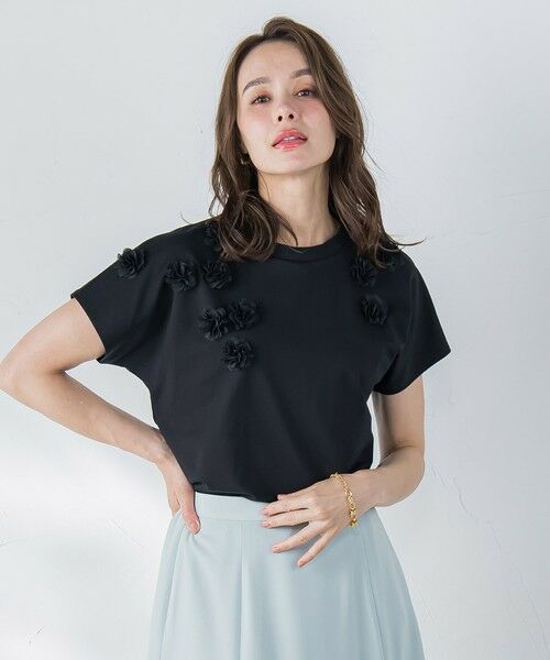 Viaggio Blu / ビアッジョブルー カットソー | フラワーモチーフカットソー≪手洗い可能≫ | 詳細18