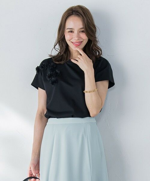 Viaggio Blu / ビアッジョブルー カットソー | フラワーモチーフカットソー≪手洗い可能≫ | 詳細19
