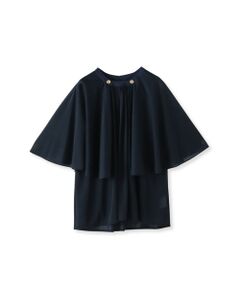 Viaggio Blu / ビアッジョブルー カットソー | シフォンケーププルオーバー≪洗濯機で洗える≫