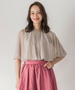 Viaggio Blu / ビアッジョブルー カットソー | シフォンケーププルオーバー≪洗濯機で洗える≫