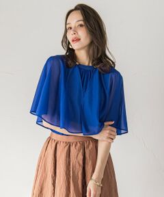 Viaggio Blu / ビアッジョブルー カットソー | シフォンケーププルオーバー≪洗濯機で洗える≫