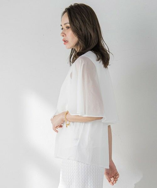 Viaggio Blu / ビアッジョブルー カットソー | シフォンケーププルオーバー≪洗濯機で洗える≫ | 詳細2