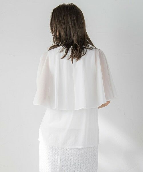 Viaggio Blu / ビアッジョブルー カットソー | シフォンケーププルオーバー≪洗濯機で洗える≫ | 詳細4