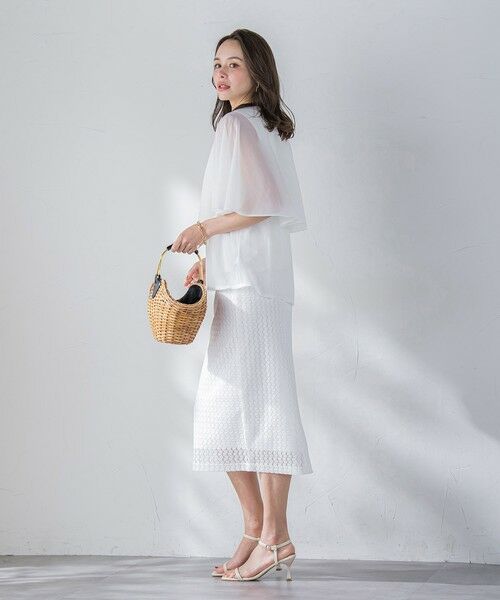 Viaggio Blu / ビアッジョブルー カットソー | シフォンケーププルオーバー≪洗濯機で洗える≫ | 詳細6