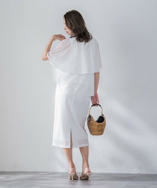 Viaggio Blu / ビアッジョブルー カットソー | シフォンケーププルオーバー≪洗濯機で洗える≫ | 詳細7