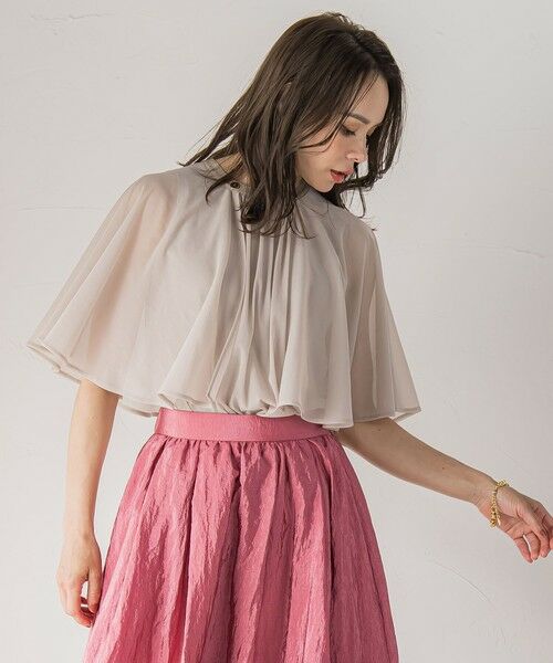 Viaggio Blu / ビアッジョブルー カットソー | シフォンケーププルオーバー≪洗濯機で洗える≫ | 詳細20