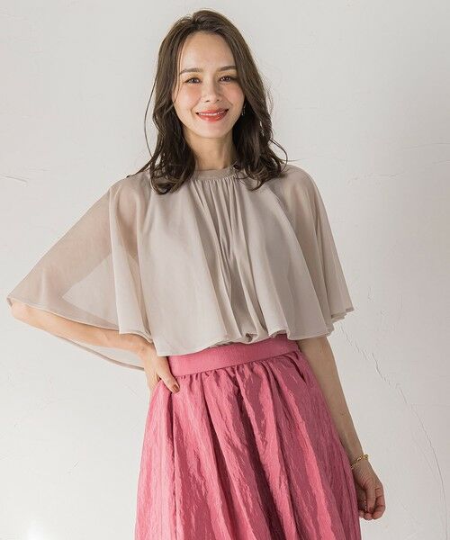 Viaggio Blu / ビアッジョブルー カットソー | シフォンケーププルオーバー≪洗濯機で洗える≫ | 詳細19