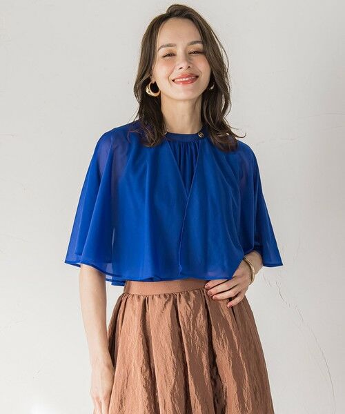 Viaggio Blu / ビアッジョブルー カットソー | シフォンケーププルオーバー≪洗濯機で洗える≫ | 詳細26