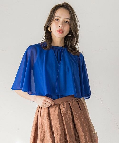 Viaggio Blu / ビアッジョブルー カットソー | シフォンケーププルオーバー≪洗濯機で洗える≫ | 詳細27