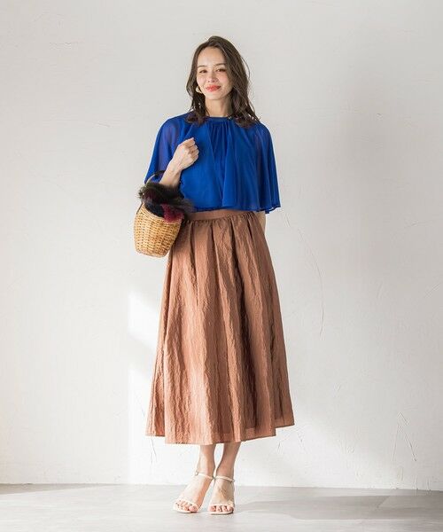 Viaggio Blu / ビアッジョブルー カットソー | シフォンケーププルオーバー≪洗濯機で洗える≫ | 詳細28