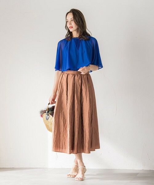 Viaggio Blu / ビアッジョブルー カットソー | シフォンケーププルオーバー≪洗濯機で洗える≫ | 詳細30