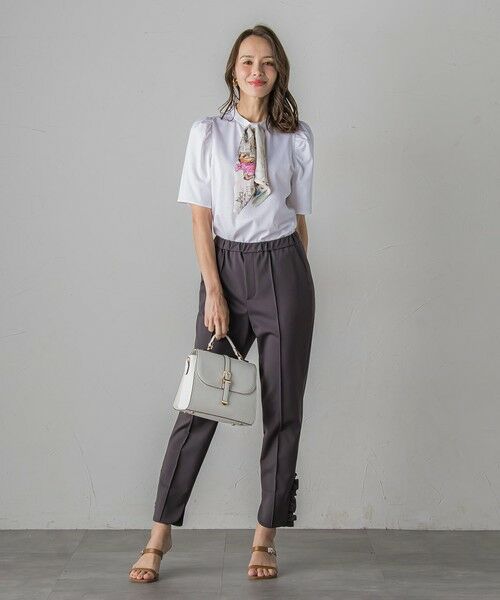 Viaggio Blu / ビアッジョブルー カットソー | LADY&HORSEスカーフ付きカットソー≪洗濯機で洗える≫ | 詳細3