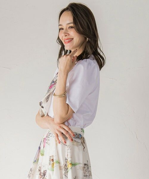 Viaggio Blu / ビアッジョブルー カットソー | LADY&HORSEスカーフ付きカットソー≪洗濯機で洗える≫ | 詳細7