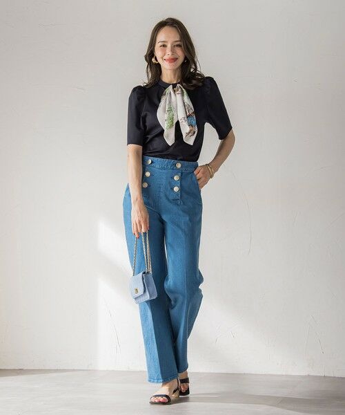 Viaggio Blu / ビアッジョブルー カットソー | LADY&HORSEスカーフ付きカットソー≪洗濯機で洗える≫ | 詳細17