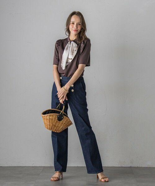 Viaggio Blu / ビアッジョブルー カットソー | LADY&HORSEスカーフ付きカットソー≪洗濯機で洗える≫ | 詳細20