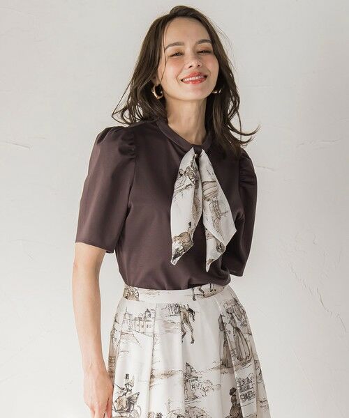 Viaggio Blu / ビアッジョブルー カットソー | LADY&HORSEスカーフ付きカットソー≪洗濯機で洗える≫ | 詳細22