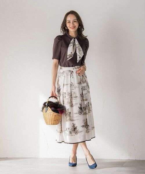 Viaggio Blu / ビアッジョブルー カットソー | LADY&HORSEスカーフ付きカットソー≪洗濯機で洗える≫ | 詳細25