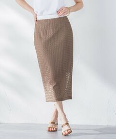 Viaggio Blu / ビアッジョブルー ミニ・ひざ丈スカート | バルファスレーススカート≪手洗い可能≫