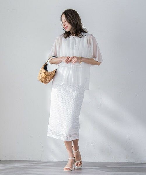 Viaggio Blu / ビアッジョブルー ミニ・ひざ丈スカート | バルファスレーススカート≪手洗い可能≫ | 詳細10